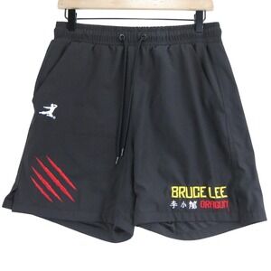 Shoe Palace Bruce Lee Dragon Shorts Mens Small Black Athletic Streetwear Graphic